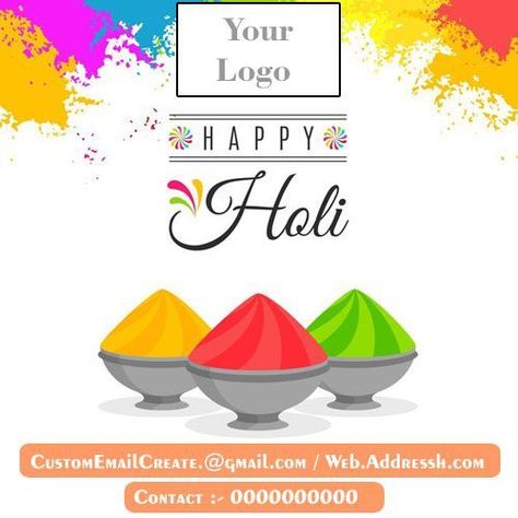 Happy Holi Wishes Images With Company Logo, Email, Contact Number Create Best Wishes Images, Download My Brand Icon With Name Write Holi Greeting Card Share Social Media Like Facebook, WhatsApp, Instagram, Twitter, Reddit More This Pictures Free Editing Custom Text And Logo Creative, Most Popular Happy Holi Celebration Beautiful Festival Of Color Photo Download Online. Holi Greeting Cards, Your Name Quotes, Best Wishes Images, Holi Wishes Images, Holi Greetings, Make Your Name, Happy Holi Images, Happy Holi Wishes, Wedding Anniversary Quotes