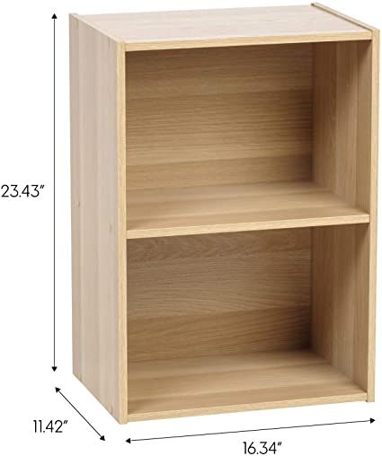 AmazonSmile: IRIS USA 2-Tier Wood Storage Shelf, Light Brown: Furniture & Decor Small Book Shelf, Shelf Light, Mini Shelf, Storage Bookshelf, Wood Storage Shelves, Cabinet For Living Room, Bookshelf Cabinet, Shelf Small, Bookshelf Storage