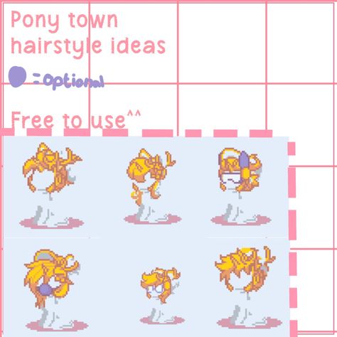 Ponytown Hairstyles, Pony Town Hair Ideas Male, Ponytown Hair Ideas, Ponytown Hair, Ponytown Ideas, Pony Creator, Town Ideas, Pony Town, Boy Hairstyles