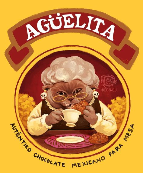 1,106 Me gusta, 66 comentarios - Coendú 😎 (@co3ndu) en Instagram: "AGÜELITA CAYENDO EN TENTACIÓN FRENTE AL ALTAR  #chocolateabuelita #chocolate #aguelita…" Cat Obsession, Cat Stories, Mexican Art, Cat Illustration, Cat Drawing, Cat Pics, Cat Art, Culture Art, Pet Portraits