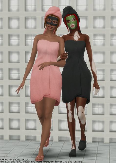 Home Spa Set from Candy Sims 4 • Sims 4 Downloads Sims 4 Spa, Home Spa Set, Spa Outfit, Male Sims, Sims 4 Dresses, Trending Photos, The Sims 4 Download, Spa Set, 4 Dresses