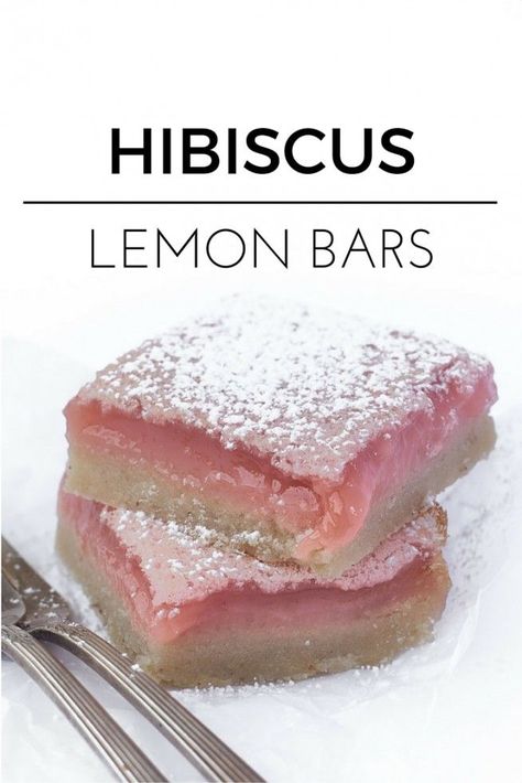 Hibiscus Lemon Bars --- an easy classic lemon bar recipe infused with the tart berry flavor of hibiscus. They're high in vitamin C and irresistably delicious! Everybody who has tried these has flipped! Cooking Staples, Hibiscus Recipe, Extraordinary Desserts, Lemon Bar Recipe, Describe A Person, Classic Lemon Bars, Awesome Desserts, The View From Great Island, Lemon Bar