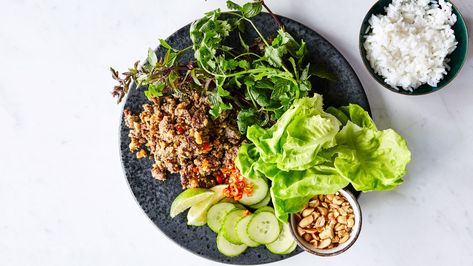 Crispy ground meat  pint of ice cream. Larb Recipe, Ground Lamb, National Dish, Lime Dressing, Lamb Recipes, Asian Dishes, Thai Food, Fish Sauce, Eat Me