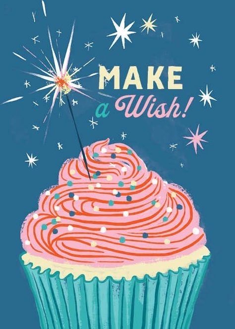 Design House Greetings, Happy Birthday Make A Wish, Happy Birthday Illustration Art, Birthday Illustration Design, Birthday Illustration Art, Birthday Gift Card Ideas, Card Ideas For Mom, Card Ideas For Friends, Birthday Card Ideas For Mom