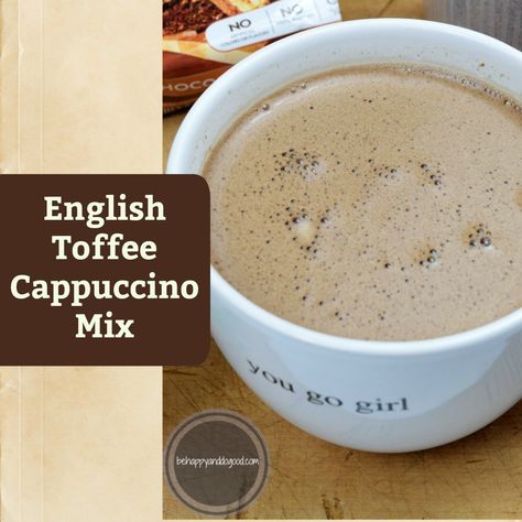 Instant Christmas Coffee, Flavored Instant Coffee Mixes, English Toffee Cappuccino Recipe, Diy Cappuccino Mix Instant Coffee, Cappuccino Mix Recipe, Punch Christmas, Cappuccino Recipe, Mocha Cappuccino, Homemade Dry Mixes