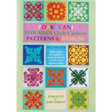 The fifteen specially created quilt patterns and designs from Poakalani and John Serrao's quilting family continue the art and legacy of Hawaiian quilting with their beautiful designs which reflect the beauty of Hawaii from the curving shape of the ukulele to the state's flower, the hibiscus. A must-have for quilters who enjoyed the first volume of patterns and need new patterns for new projects. Kirigami Templates, Hawaiian Applique Quilt, Quilt Cushion, Hawaiian Quilting, Unique Quilt Pattern, Hawaiian Quilt Patterns, New Project Ideas, Music Ornaments, Hawaiian Quilt