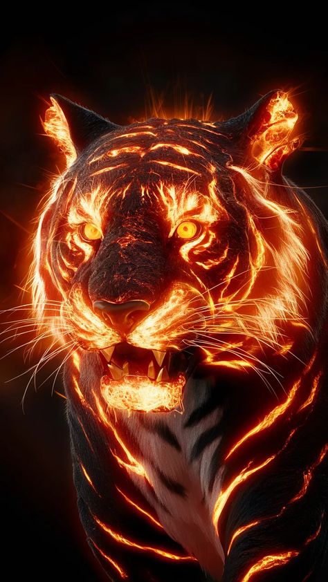 Tiger Pics, Lava Texture, Surrealism Illustration, Ancient Demons, Fire Tiger, Tiger Wallpaper, Brother Bear, Fire Tattoo, Lion Images