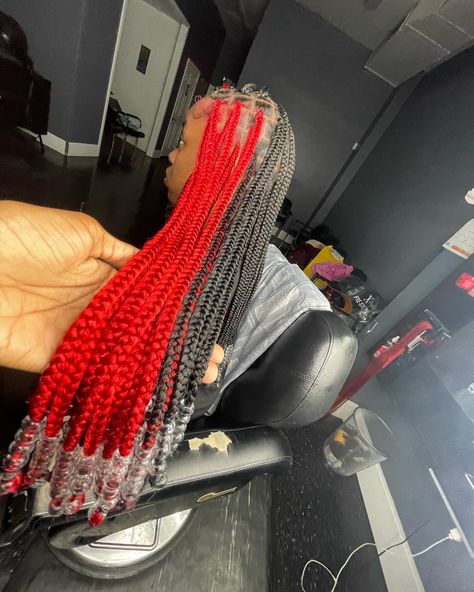 Cute pop of Red for that Bold look, who else loves a good bright red😍 🌸Ready to learn how to braid?🧚🏼‍♀️🌸 Arri’s SchoolHouse and Arri’s Little Braid Book is here! 🎓🎉 Ready to learn how do bussdown braids that are FULL and FLAT? Or do you just want to learn a solid parting foundation for any protective style? You’ll learn things like: - tucking color -triangle parts -brick layers -installing bohemian curls -and much more! 🌸style: medium knotless 🌸add ons: beads, peakaboo 🌸Follow @ArrisDo... Bohemian Curls, Red Braids, Medium Knotless, How To Braid, Pop Of Red, Braided Hairstyles For Teens, Protective Style, Middle Parts, Hairstyles Ideas