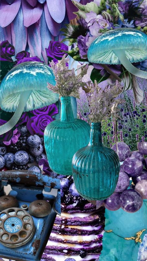 #purple #purpleaesthetic #blue #turquoise Electric Teal Aesthetic, Purple Teal Aesthetic, Purple And Teal Aesthetic, Purple Interior Design, Digital Lavender, Colour Wallpaper, Turquoise Aesthetic, Collage Wallpapers, Reception Halls