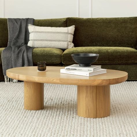 Contemporary, Mid Century & Modern Coffee Tables | Article Modern Wood Coffee Table, Casa Cook, Pedestal Coffee Table, Japandi Living, Solid Coffee Table, Mid Century Modern Coffee Table, Minimalist Kitchen Design, Oval Coffee Tables, Oak Coffee Table