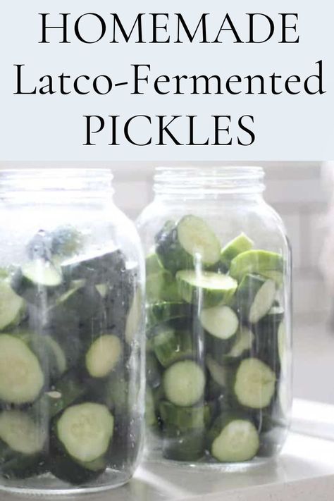 Homemade, lacto-fermented pickles couldn’t be easier or more delicious. If you have time to slice them up and add them to salt water, you have time to make this recipe. This is seriously the simplest recipe ever and makes the best tasting, mildly sour, probiotic pickles. Homemade Fermented Pickles. Cucumbers. Probiotics. Probiotic Pickles, Fermented Pickles Recipe, Fermented Dill Pickles, Lacto Fermented Pickles, Make Pickles, Easy Pickling Recipes, Pickles Recipe, Fermented Pickles, Homemade Dinner Recipes