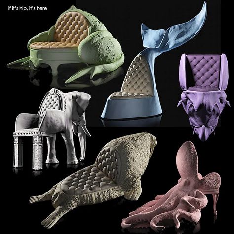 Unique Interior Design Ideas, Animal Furniture, Futuristic Furniture Design, Beetle Chair, Animal Chair, Weird Furniture, Kitsch Decor, Amazing Furniture, Unusual Furniture