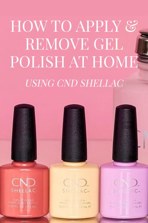 How To Apply Gel Nail Polish At Home, Gel Nail Polish At Home, Remove Gel Nail Polish, Cnd Nail Polish, Shag Hair, Shellac Nail Polish, Cnd Shellac Nails, Nail Hacks, Snowman Nails