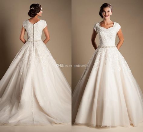 Temple Wedding Dresses, Modest Gowns, Ball Gown Princess, Beach Bridal Dresses, Top Wedding Dress Designers, Short Sleeve Wedding Dress, Princess Bridal Gown, Modest Wedding Gowns, Gown Princess