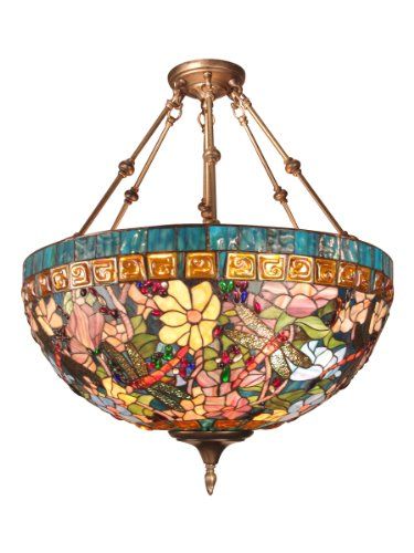 Tiffany style stained glass lamps can add a touch of antique elegance to any home style and instantlly transform any plain or drab corner into a stunning yet very cozy place Tiffany Style Ceiling Lights, Tiffany Chandelier, Stained Glass Chandelier, Tiffany Ceiling Lights, Lampe Art Deco, Tiffany Lighting, Stained Glass Light, Tiffany Style Lamp, Tiffany Lamp