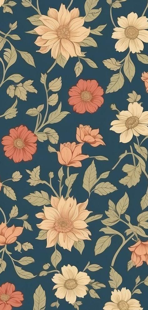 Offrez une nouvelle dimension artistique à votre espace intérieur avec notre papier peint fleuri vintage fond bleu nuit, mettant en scène une cascade de fleurs aux nuances jaunes et rouges, épanouies sur un fond bleu nuit profond. Cette création murale évoque une atmosphère enchanteresse et romantique dans chaque coin de votre maison, capturant la beauté intemporelle des fleurs. Les fleurs de ce papier peint fleuri vintage, dans leurs tons jaunes et rouges vibrants, créent un contraste captivant Antique Wallpaper, Coin, Floral, Art