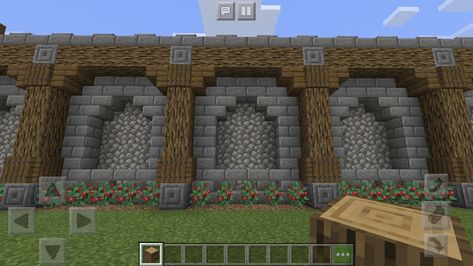 Minecraft Wall Around Village, Minecraft Walled Village, Minecraft Village Wall Design, Castle Wall Design Minecraft, Village Walls Minecraft, Mc Wall Design, Village Wall Minecraft, Minecraft Castle Wall Ideas, Minecraft Village Wall Ideas