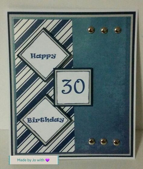 Hand made card - male birthday 30th Birthday Cards For Men Handmade, 30th Birthday Cards For Men, Birthday Cards For Men Handmade, Birthday Cards Men, Cards For Men Handmade, Birthday Male, Cards For Men, 30th Birthday Cards, Male Birthday