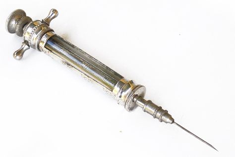 Antique Syringe, Vintage Syringe, Biological Warfare, Boarding A Plane, Doctor Jewelry, Dark Academia Cottagecore, Illustration Journal, Chemical Imbalance, Medical Instruments