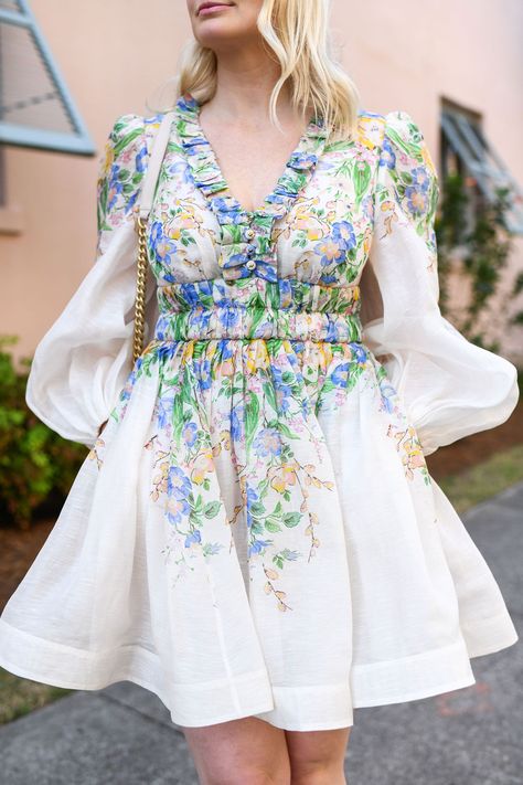 Zimmerman Dress Floral, Zimmerman Embroidered Dress, Zimmerman Petal Dress, Zimmermann Dress Short, Zimmerman Botanica Dress, Zimmermann Postcard Dress, White Floral Shirt, Zimmerman Dress, Lookbook Inspiration