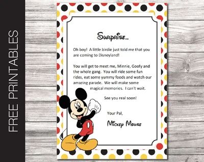 Free Printable Character Letters | Kaci Bella Designs Letter From Mickey Mouse Surprise Disneyland, Disneyland Ideas, Mickey Mouse Letters, Mickey Mouse Printables, Disney Word, Disney Letters, Trip To Disneyland, Disney World Christmas, Disney Free