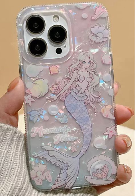 Random Accessories, Mermaid Phone Case, Mermaid Case, Mermaid Phone, Shell Mermaid, Cute Ipad Cases, Face Skin Care Routine, Video Case, Pink Ocean