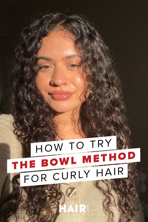 If you’ve been wondering how (and if) you should try the bowl method for curly hair, you’ve come to the right place. Here’s what you should know. The Bowl Method Curly Hair, Bowl Method Curly Hair, Bowl Method, 3a Curly Hair, Step By Step Hairstyles, Curly Hair, Hair Hair, Curly Hair Styles, Hair Care