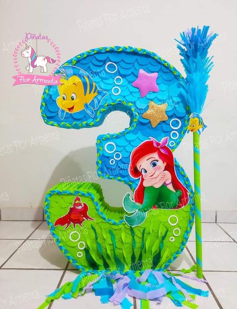 Pinata Mermaid, Little Mermaid Pinata, Mermaid Pinata, Princess Jasmine Birthday Party, Paw Patrol Birthday Theme, Ariel Birthday Party, Panda Birthday Party, Birthday Pinata, Mermaid Birthday Party Decorations