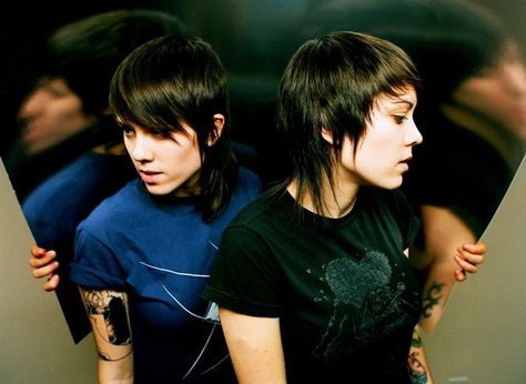 Tegan and Sara Asymmetrical Haircut, Tegan And Sara, Modern Mullet, Popsugar Beauty, I'm With The Band, Hair Blog, Mullet Hairstyle, Cut And Color, Cut And Style