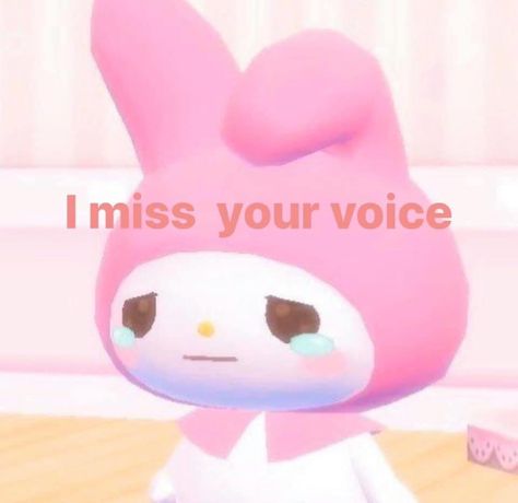 Her Voice Reaction Pic, Your Voice Reaction Pic, Sanrio Memes, I Miss Your Voice, Wholesome Pictures, Snapchat Stickers, Cute Love Memes, Cute Messages, Follow My Instagram