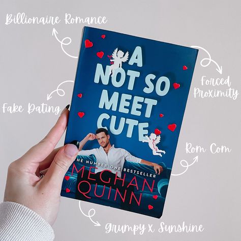 Romcom book tropes. Book aesthetic Romcom Books For Teens, Book Tropes Aesthetic, Cute Book Aesthetic, A Not So Meet Cute, Meghan Quinn, Book Ads, Book Tropes, Romcom Books, Meet Cute