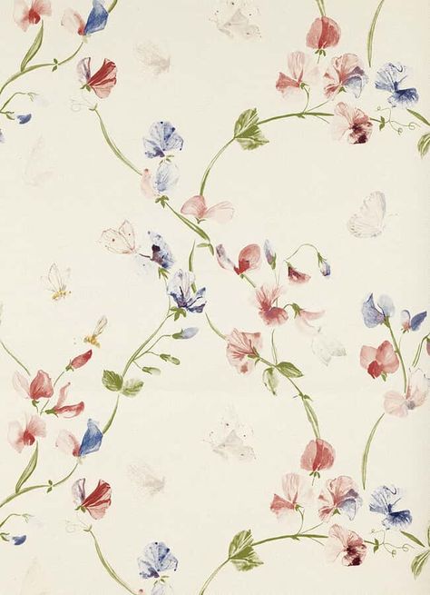 Sweet Peas Wallpaper Peas Wallpaper, Sweet Pea Wallpaper, Luxury Wallpapers, Sweet Pea Flowers, Loose Watercolor, Sweet Peas, Luxury Wallpaper, Red House, Wallpaper Designs