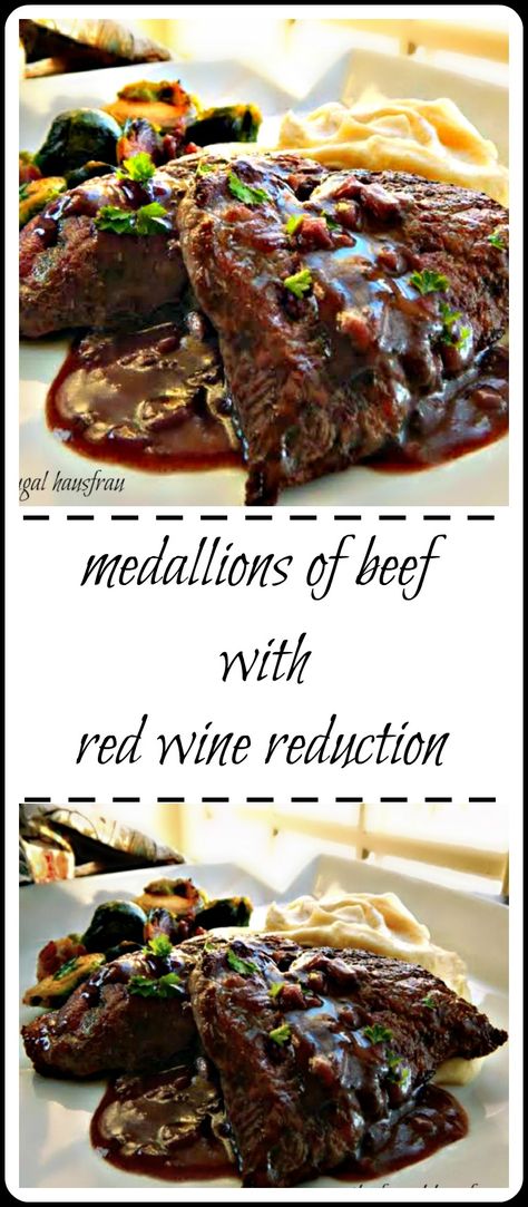 Chateaubriand Recipe, Cheap Steak, Beef Medallions, Bacon Wrapped Filet, Red Wine Reduction, Filet Mignon Recipes, Beef Filet, Beef Tenderloin, Beef Dinner