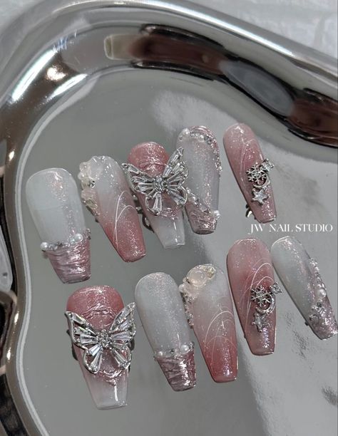 Aesthetic Nails Y2k, K Nails, Aesthetic Nail, Best Nails, Asian Nails, Punk Nails, Pretty Gel Nails, Really Cute Nails, Nails Only