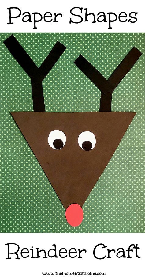 Rudolph the Red Nosed Reindeer Crafts and Activities Reindeer Activities, Christmas Crafts For Preschoolers, Rudolph Crafts, Reindeer Crafts, Ren Geyiği, Book Club For Kids, Shapes Craft, Paper Shapes, Crafts For Preschoolers