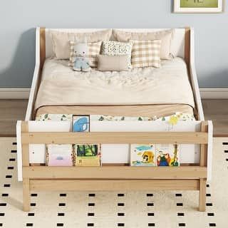 Bed Bath & Beyond | The Best Deals Online: Furniture, Bedding, Rugs, Kitchen Essentials & More Kids Bed Soft, Twin Bed Modern, Twin Farmhouse Bed, Full Size Bed For Boys, Toddler Full Size Bed Ideas, Toddler Bed Ideas For Boys, Twin Bed Boys Room, Full Size Toddler Bed, Modern Twin Bed