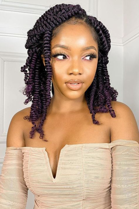 Bob Passion Twists, Crochet Passion Twists, Crochet Braiding Hair, Marley Braids, Synthetic Braids, Spring Twist Hair, Spring Crochet, Passion Twists, Curly Braids