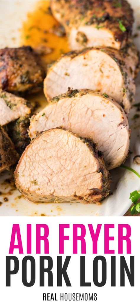 Air Fryer Pork Loin, Air Fryer Pork Tenderloin, Fried Pork Tenderloin, Pork Tenderloin Medallions, Juicy Pork Tenderloin, Cooking Pork Tenderloin, Cakes And Pies, Air Fryer Pork, How To Cook Pork