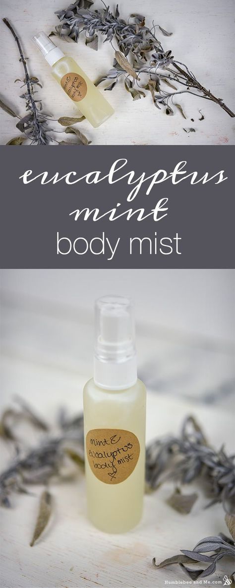 Eucalyptus Mint Body Mist Eucalyptus Mint Essential Oil Blend, Body Mist Diy, Diy Eucalyptus, Beauty Diy Skincare, French Beauty Secrets, Aromatherapy Recipes, Perfume Recipes, Diy Perfume, Eucalyptus Mint