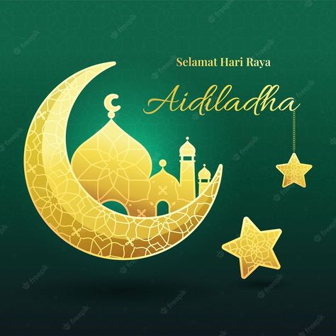 Premium Vector | Vector selamat hari raya haji mean feast of eid alfitr event festival celebration greeting template vector