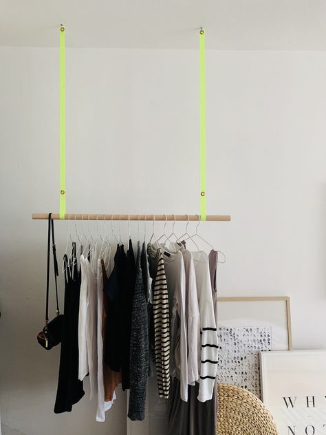 Wooden Clothes Rack, Rack Wardrobe, Hanging Wardrobe, Hanging Clothes Racks, Open Wardrobe, Wardrobe Door Designs, Nursery Shelves, Closet Rod, Clothes Rail