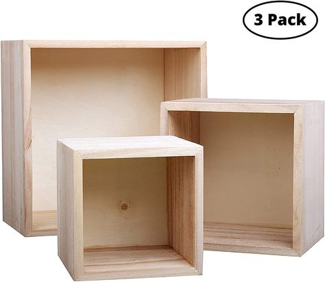 Wooden Storage Crates, Deep Shadow Box, Wooden Shadow Box, How To Make Decorations, Organize Craft Supplies, Wooden Storage Box, Wood Storage Box, Wooden Storage Boxes, Crate Storage