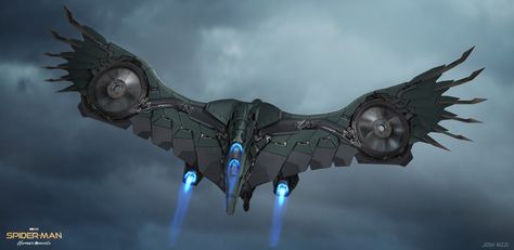 Spider-Man Homecoming by Josh Nizzi Spiderman Homecoming Vulture, Vulture Wings, Vulture Marvel, Robot Animal, Spider Man Homecoming, Futuristic Armour, Spaceship Art, Spiderman Homecoming, Marvel Comic Universe