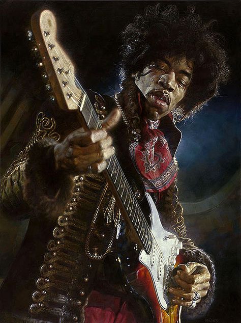 Jimi Hendrix | by Midnight and me Sebastian Kruger, Jimi Hendrix Guitar, Jimi Hendrix Art, Jimi Hendrix Experience, Rock Guitarist, Iggy Pop, Musica Rock, Rock N’roll, Guitar Art