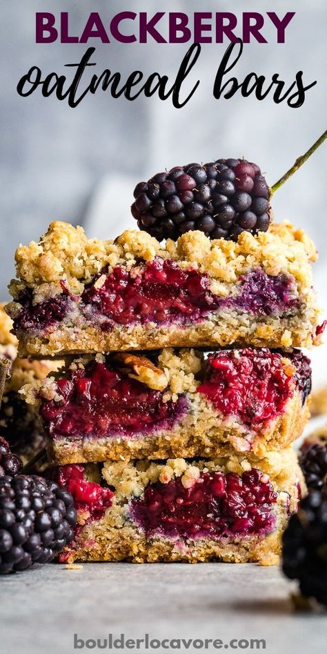 Blackberry Oatmeal, Blackberry Dessert, Blackberry Recipes, Easy Dessert Recipe, Oatmeal Bars, Easy Dessert, Chef Recipes, Healthy Dessert Recipes, Dessert Recipe