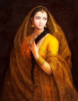 Ravivarma Paintings, Rajasthani Painting, Indian Women Painting, Indian Painting, Female Art Painting, Indian Paintings, Indian Art Paintings, Krishna Art, Hindu Art