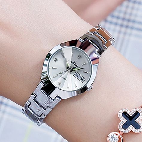 High Quality Watches Women Fashion Watch 2021 Luxury Brand Quartz Ladies Watch Small Dial Calendar Bracelet Watch Montre Femme - Quartz Wristwatches - AliExpress Tag Watches Women, Silver Promise Rings, Watches Women, Jewelry Appraisal, Fashion Watch, Silver Wedding Bands, Luxury Diamonds, Watches Women Fashion, Tennis Bracelet Diamond