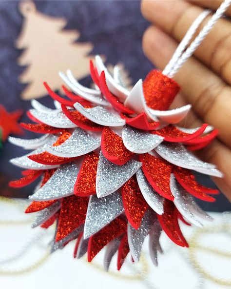 DIY Christmas Ornaments 🎄Christmas Tree Decorations⭐Handmade Best Holiday Crafts Idea | DIY Christmas Ornaments 🎄Christmas Tree Decorations⭐Handmade Best Holiday Crafts Idea #Christmas #diy #crafts | By Creative Art & Craft Ideas | Facebook Christmas Tree Paper Craft, Christmas Diy Crafts, Foam Christmas Ornaments, Art Craft Ideas, Christmas Crafty, Christmas Decorations Cheap, Christmas Decorations Diy Outdoor, Diy Christmas Decorations Easy, Holiday Crafts Christmas