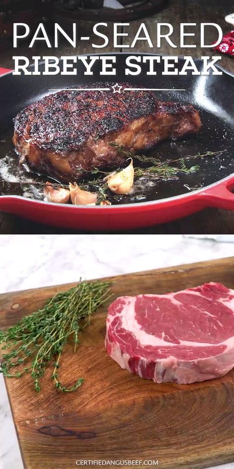 Pan Seared Ribeye Steak, Seared Ribeye Steak, Pan Seared Ribeye, Good Steak Recipes, Grilling Steak, Burger Chicken, Plats Ramadan, Steak Burger, Steak Dinner Recipes