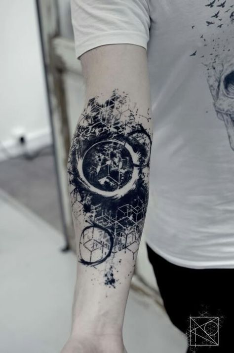 Abstract Geometric Tattoo, Forearm Sleeve Tattoo, Gear Tattoo, Art Inspired Tattoos, Arm Tats, Ancient Tattoo, Forearm Sleeve, Forearm Sleeve Tattoos, Cool Forearm Tattoos